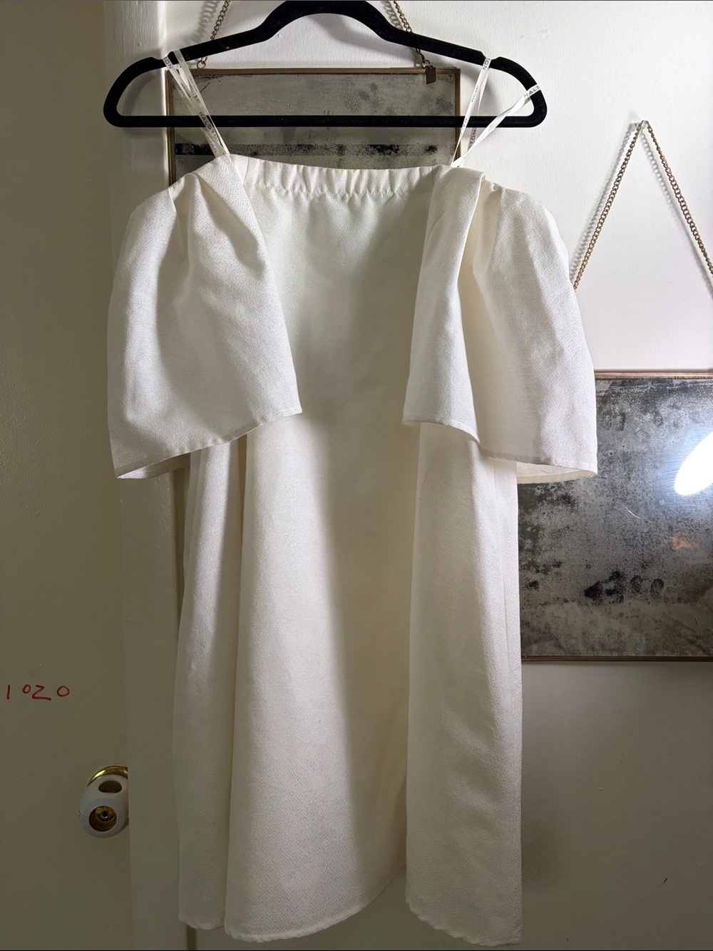 Halston‎ heritage White Off-Shoulder Summer Dress